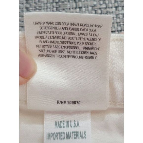 Goldsign Women's Cream Benefit High Rise Relaxed Straight Jeans Size 26 - Picture 14 of 16